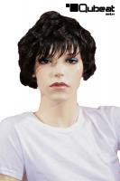 Darkbrown wavy short hair wig