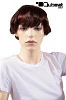 Darkred wig short hair