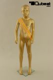 Mannequins Boy Gold Standing Modeled hair