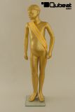 Mannequins Boy Gold Standing Slim Modeled hair