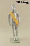 Mannequins Boy With head (Abstract) Silver Standing Modeled hair