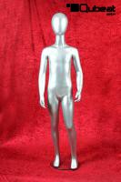 Mannequins Boy With head (Faceless) Silver Standing