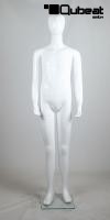 Mannequins Boy With head (Faceless) White shining Standing