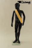 Mannequins Boy black shining Standing Modeled hair
