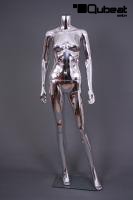 Mannequins Female Headless Chrome Standing Slim