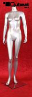 Mannequins Female Headless Silver Standing Slim