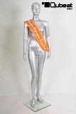 Mannequins Female Silver Standing Modeled hair