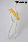 Mannequins Female With head (Abstract) White shining Standing Modeled hair