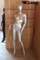 Mannequins Female With head (Faceless) Silver Standing Slim