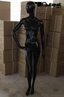 Mannequins Female With head (Faceless) black shining Standing Slim B-Stock