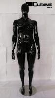 Mannequins Female With head (Faceless) black shining Standing overweight