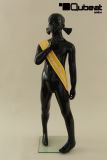 Mannequins Girl With head (Abstract) black shining Standing Modeled hair