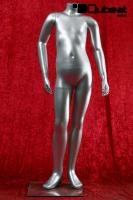 Mannequins Headless Silver Standing Slim B-Stock