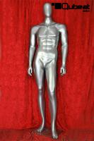 Mannequins Male With head (Faceless) Silver Standing