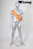 Mannequins Male With head (Faceless) Silver Standing