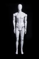 Mannequins Male With head (Faceless) White shining Standing Slim
