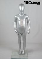 Mannequins With head (Faceless) Silver Standing Phillip Slim