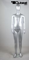 Mannequins With head (Faceless) Silver Standing Slim