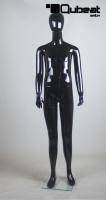 Mannequins With head (Faceless) black shining Standing