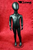 Schaufensterpuppen Unisex Kind mit Kopf, Gesichtslos Schwarz Matt stehend Dominik Schlank