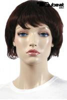 Short kanekalon wig red brown