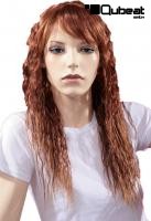 Wavy redblond hair wig