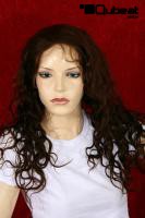 Wigs Women Long brown Black/Brown Real hair Middle parting Curly wavy trendy