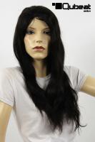 Wigs Women Long dark Brown Real hair Side parting Straight trendy