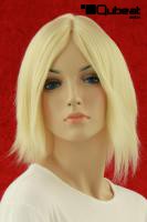 Wigs Women Medium blonde Real hair Middle parting Straight trendy