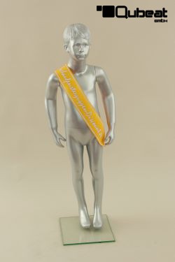 Mannequins Boy With head (Abstract) Silver Standing Modeled hair