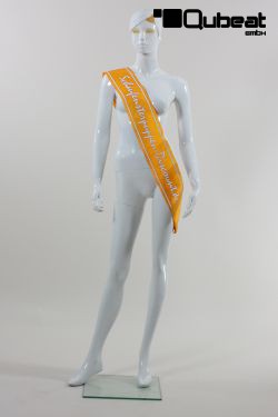 Mannequins Female With head (Abstract) White shining Standing Modeled hair