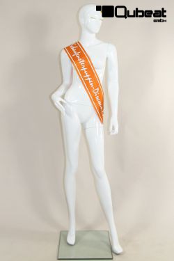 Mannequins Female With head (Abstract) White shining Standing Modeled hair