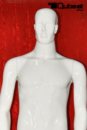 Mannequins Male With head (Abstract) White shining Standing Slim