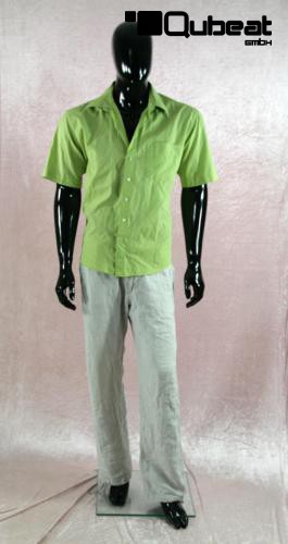 Mannequins Male With head (Faceless) black shining Standing Slim