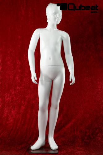Schaufensterpuppen Mädchen mit Kopf, lebensecht Weiß Matt stehend modelliertes Haar