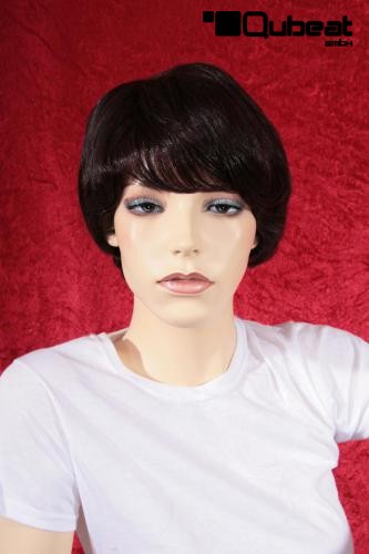 violette Kurzhaarperücke