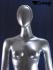 Mannequins Female With head (Faceless) Silver Standing Modeled hair