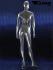 Mannequins Female With head (Faceless) Silver Standing Modeled hair