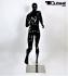 Mannequins Female With head (Faceless) black shining Jogging,Sporty Bruno Slim Sporty