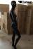 Mannequins Female With head (Faceless) black shining Standing Slim B-Stock