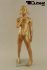 Mannequins Girl With head (Abstract) Gold Standing Slim Modeled hair