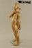 Mannequins Girl With head (Abstract) Gold Standing Slim Modeled hair