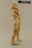 Mannequins Girl With head (Abstract) Gold Standing Slim Modeled hair