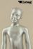 Mannequins Girl With head (Abstract) Silver Standing Modeled hair