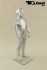 Mannequins Girl With head (Abstract) Silver Standing Modeled hair