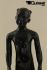Mannequins Girl With head (Abstract) black shining Standing Natasha Slim Modeled hair