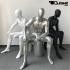 Mannequins Male With head (Faceless) Black Christopher Sporty
