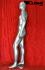Mannequins Male With head (Faceless) Silver Standing