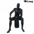 Mannequins Male With head (Faceless) black shining Christopher Sporty