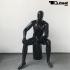Mannequins Male With head (Faceless) black shining Christopher Sporty